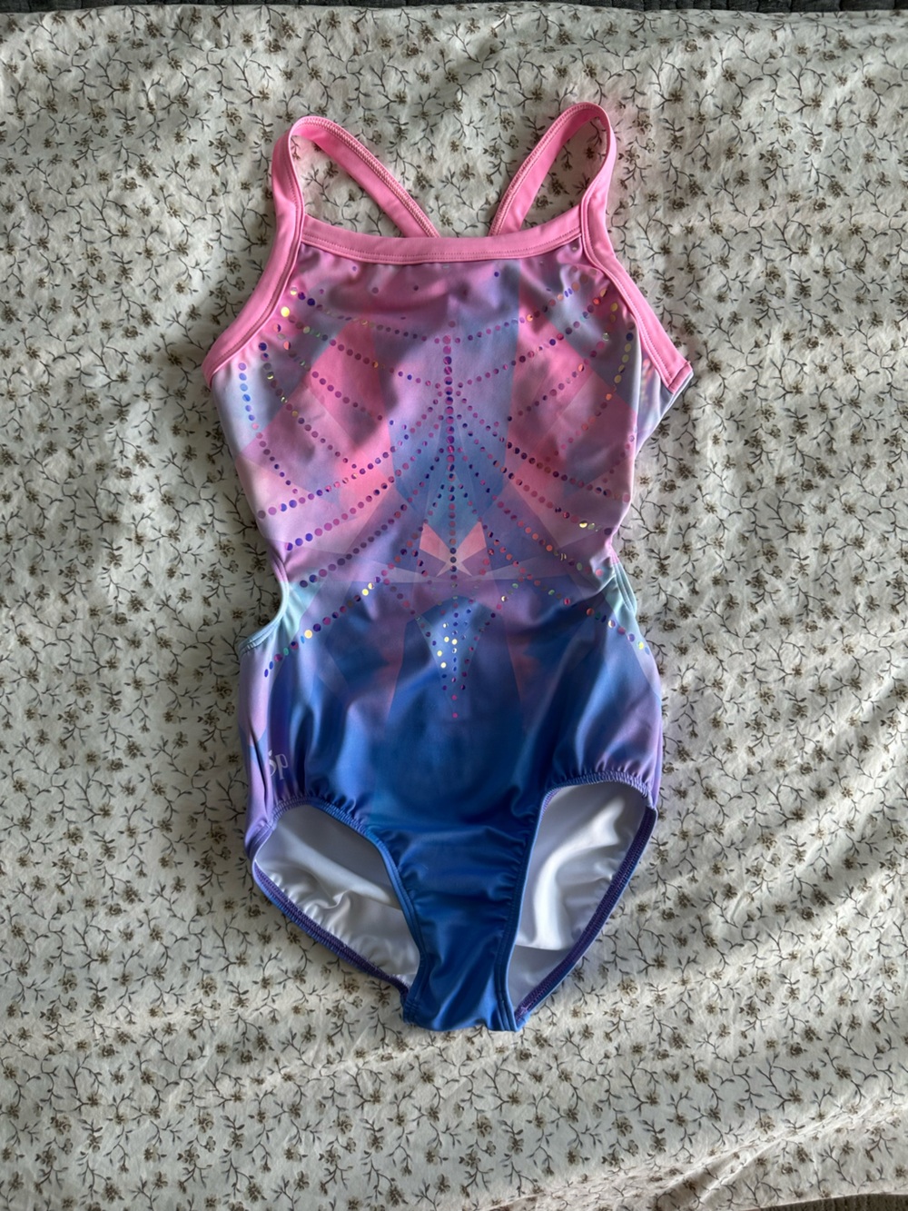 Girls' Gymnastics Leotard with Sparkle Accents - Sylvia P. NWOT 12